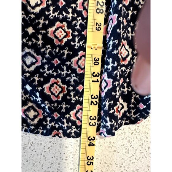 Hollister Boho Bohemian Print Mini Dress M V Neck Back Cutout Festival - Picture 8 of 8